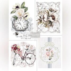 Redesign with Prima Decor Transfer ~ BIKE RIDES ~ Rare ~ (Retired design)